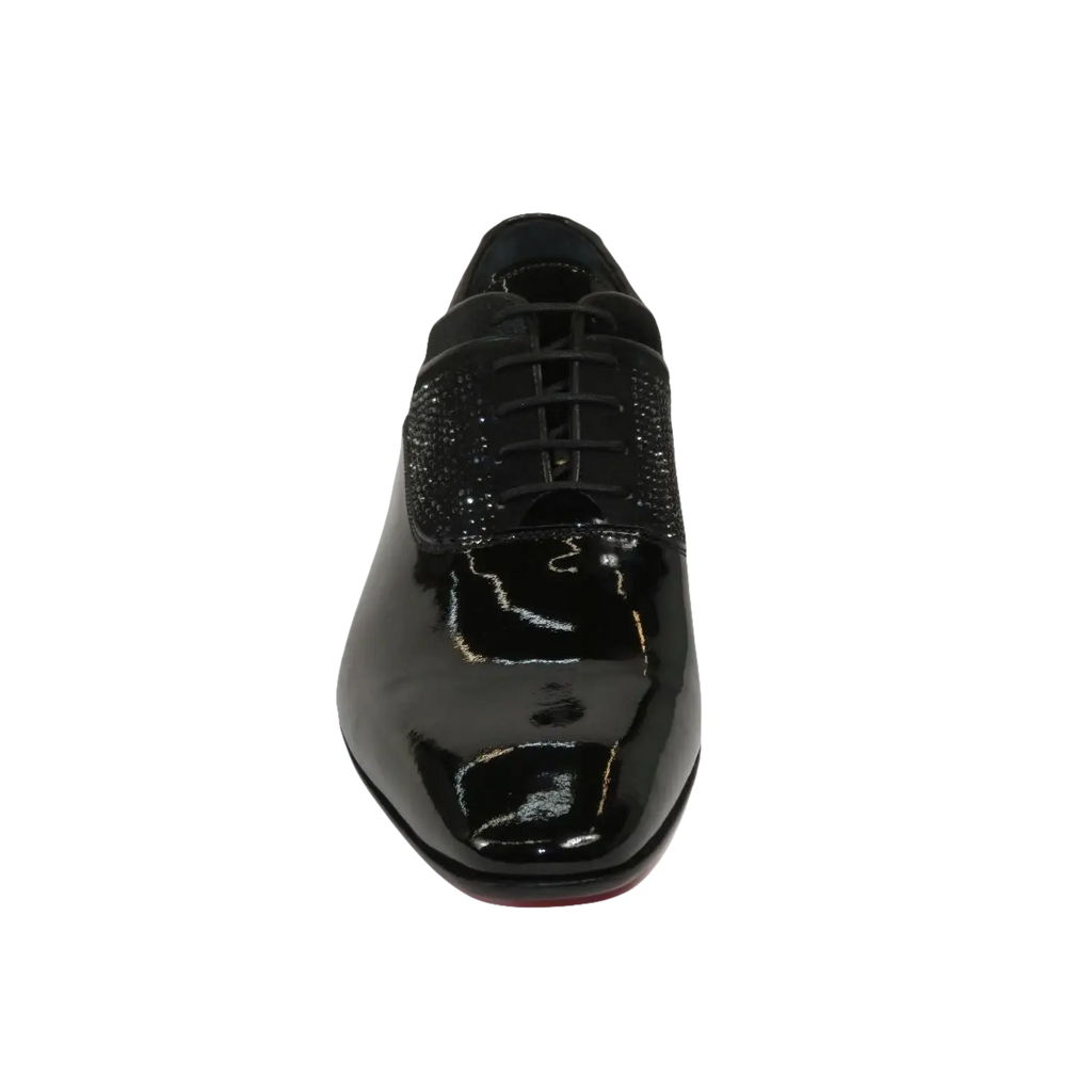 Men's GENIO Patent Leather Red Sole Shoes Formal 120196618 Black Stones