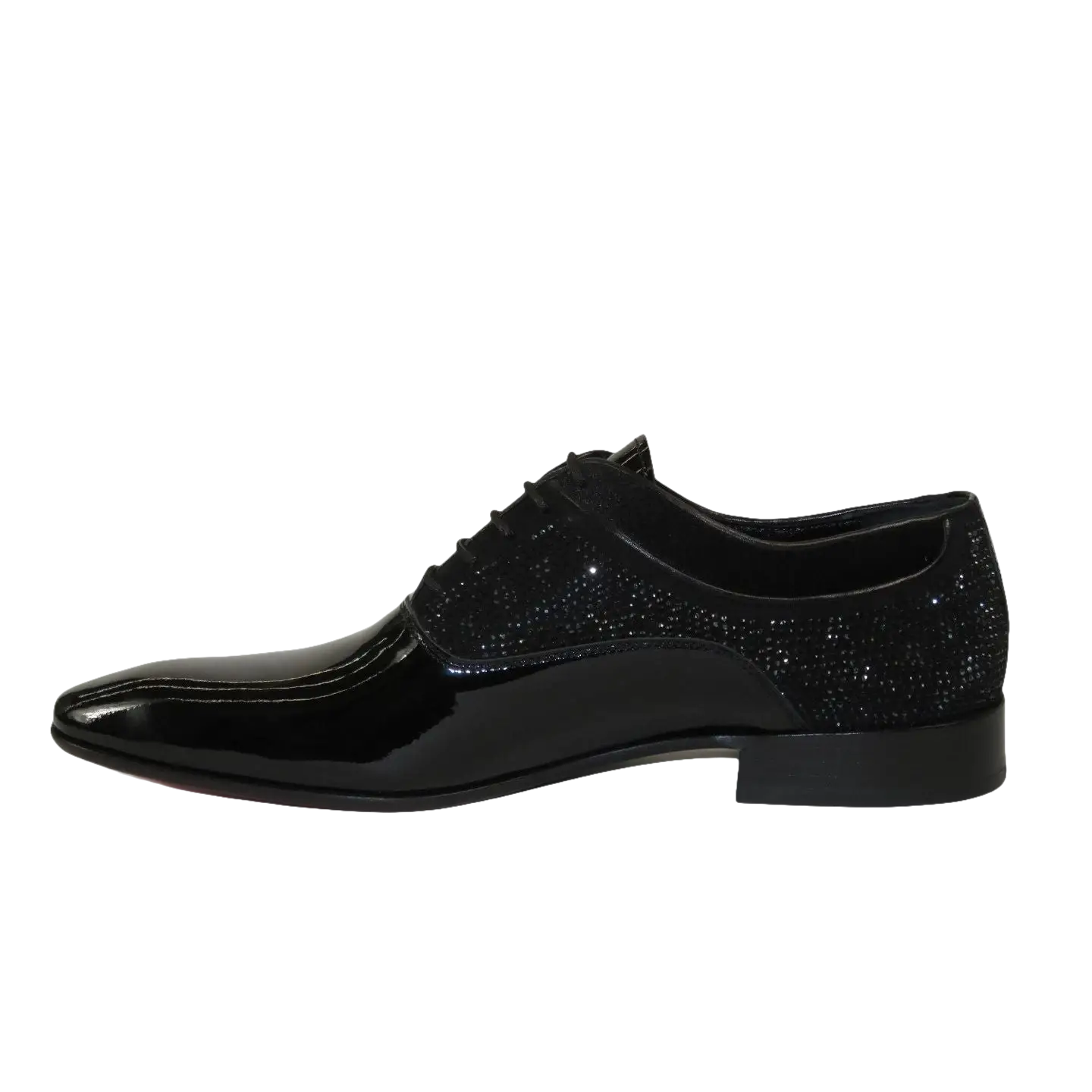 Men's GENIO Patent Leather Red Sole Shoes Formal 120196618 Black Stones