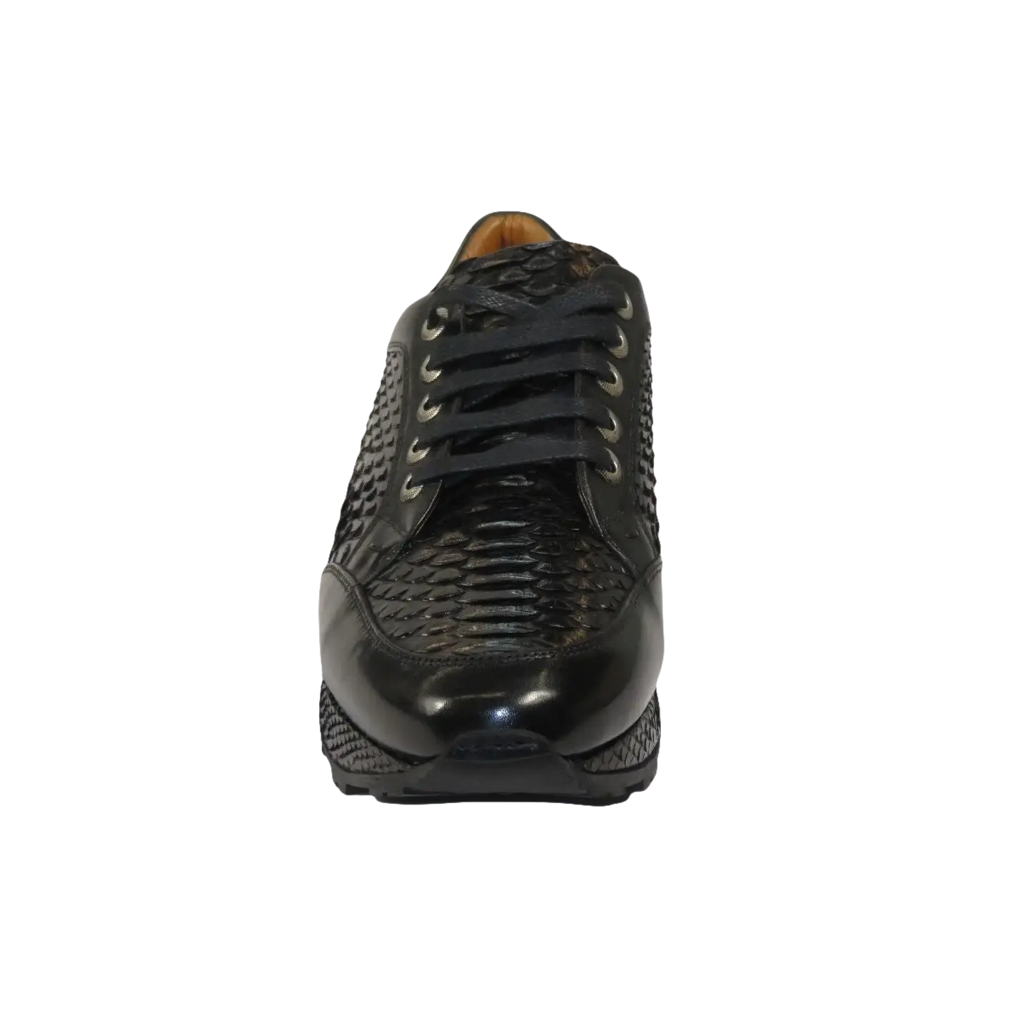 Men's GENIO Turkey Genuine Python Snake Leather Shoes 120197327 Black