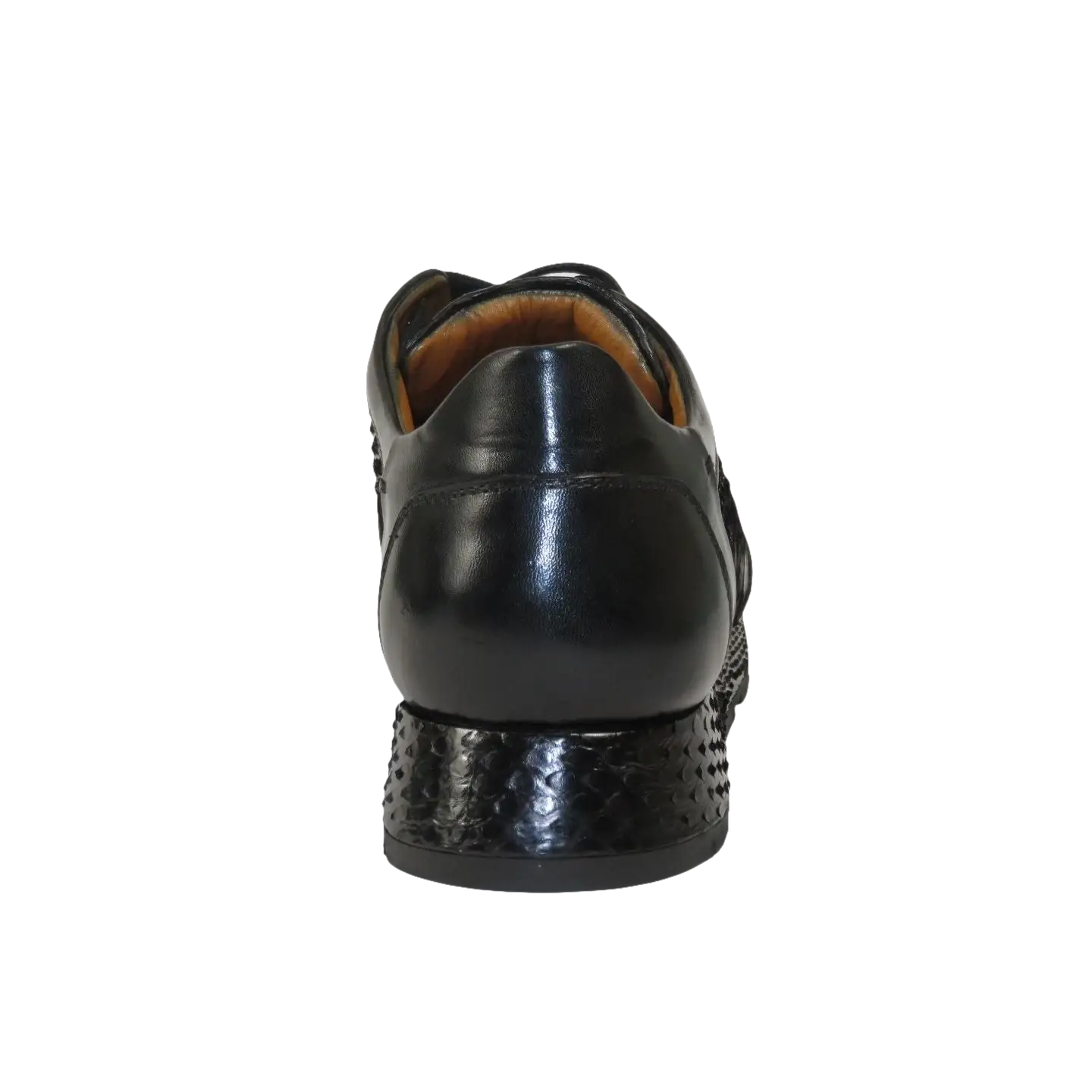 Men's GENIO Turkey Genuine Python Snake Leather Shoes 120197327 Black