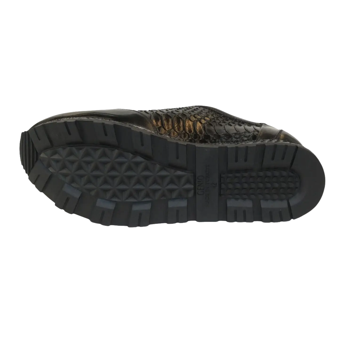 Men's GENIO Turkey Genuine Python Snake Leather Shoes 120197327 Black