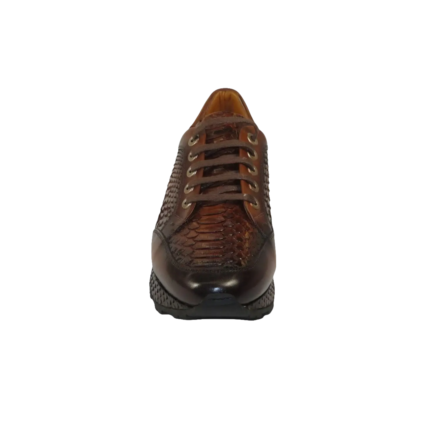 Men's GENIO Turkey Genuine Python Snake Leather Shoes 120197327 Brown