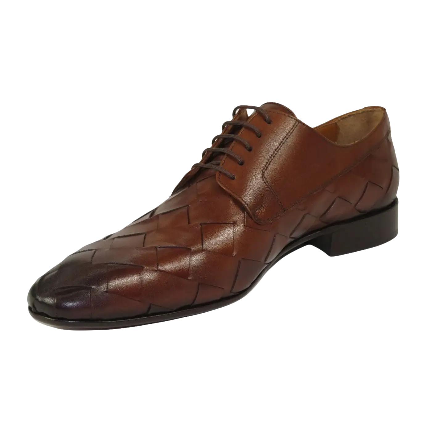 Men's GENIO Genuine Braided Leather Upper And Sole Shoes Turkey 120197862 Cognac