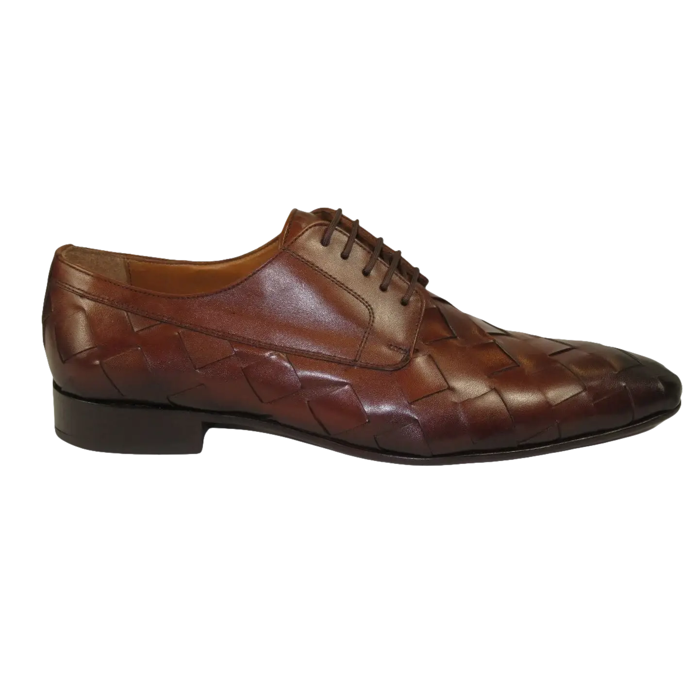 Men's GENIO Genuine Braided Leather Upper And Sole Shoes Turkey 120197862 Cognac