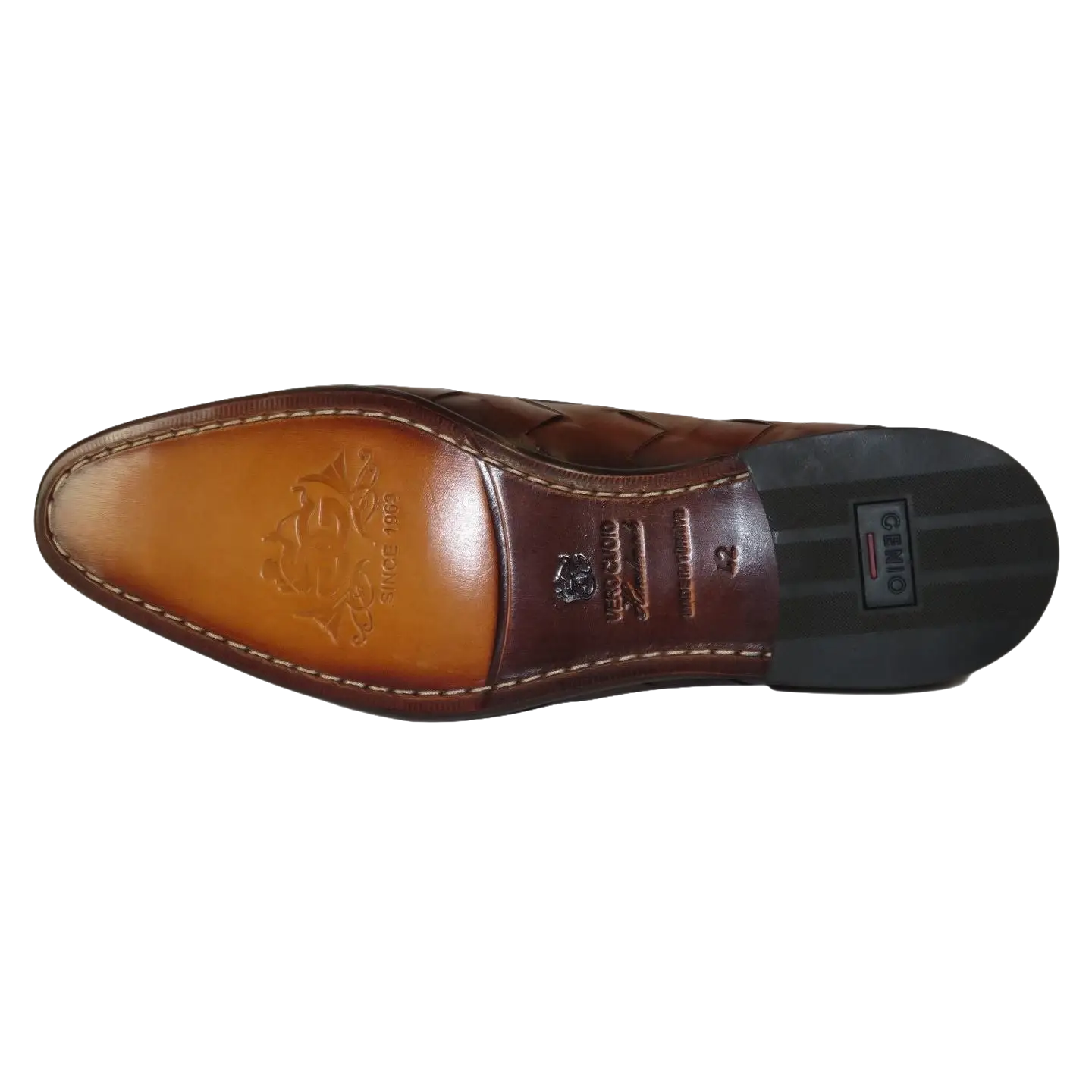 Men's GENIO Genuine Braided Leather Upper And Sole Shoes Turkey 120197862 Cognac