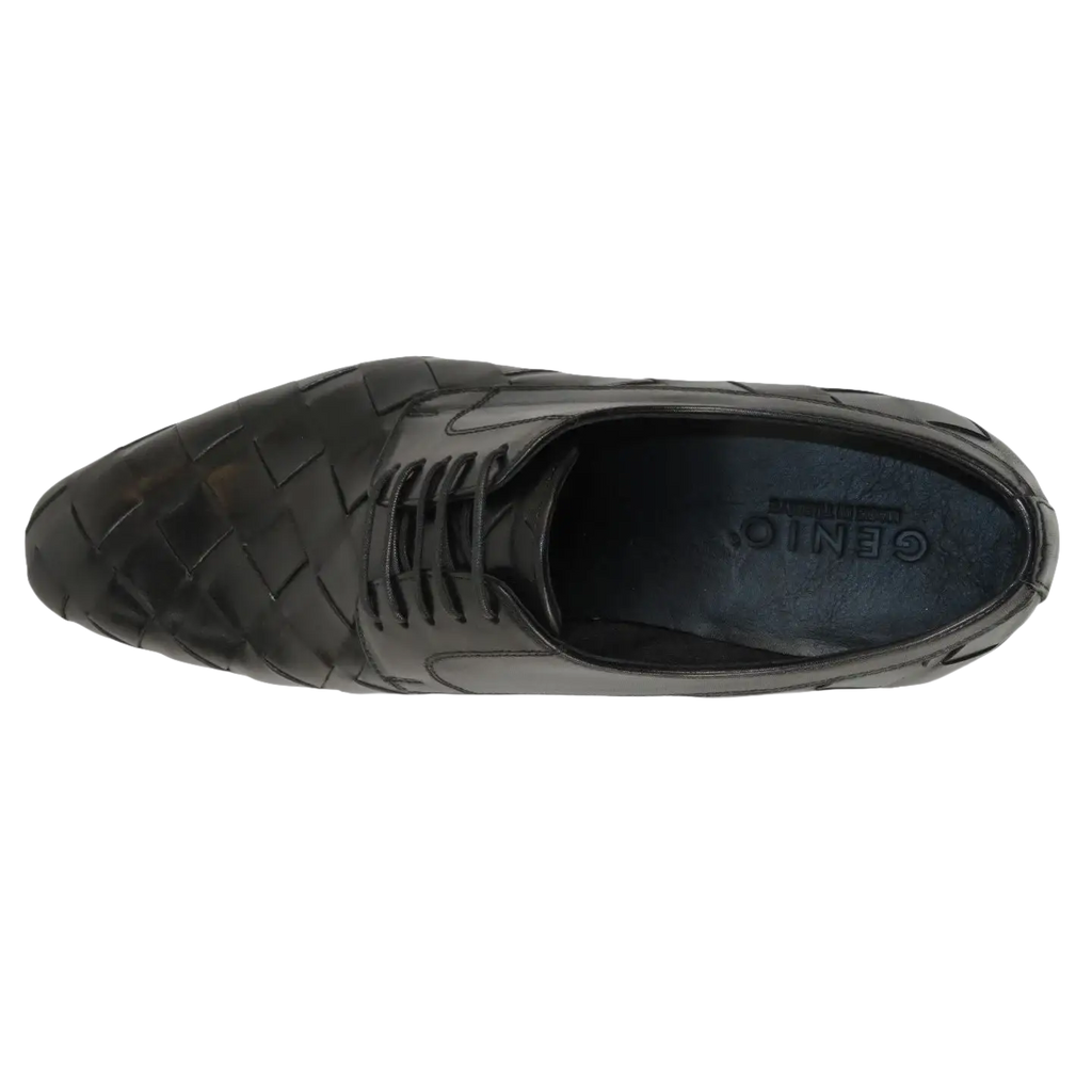 Men's GENIO Genuine Braided Leather Upper And Sole Shoes Turkey 120197862 Black