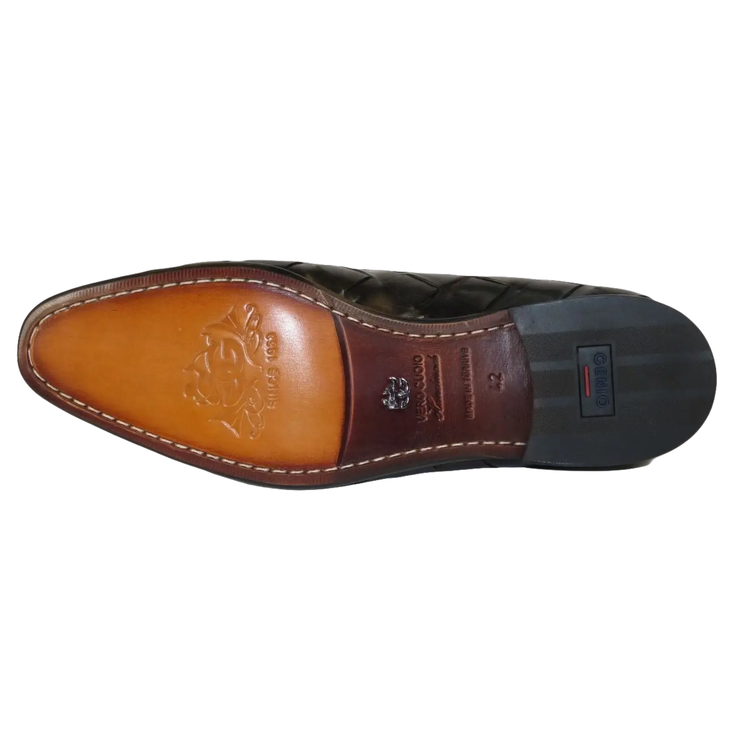 Men's GENIO Genuine Braided Leather Upper And Sole Shoes Turkey 120197862 Black