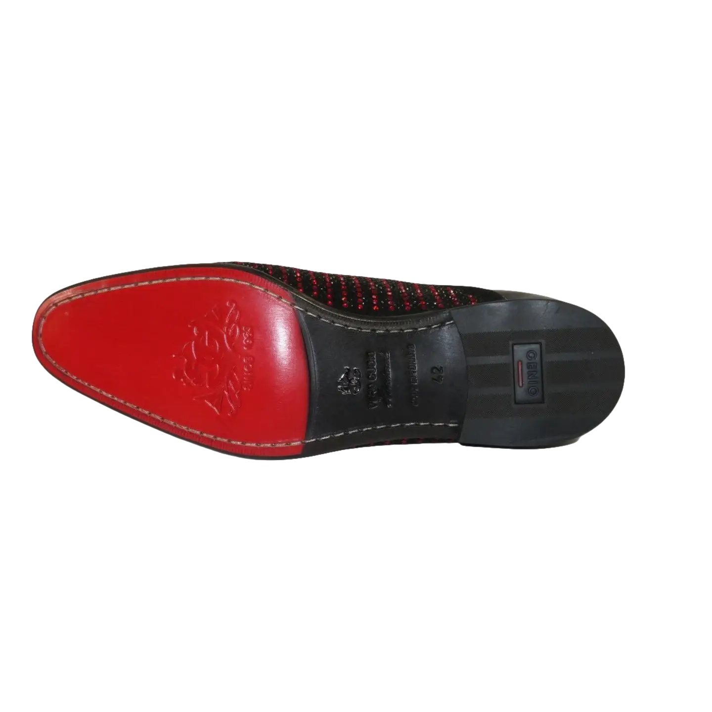 Men's GENIO Patent Leather, Red Sole Shoes Turkey 120198641 Black Red Stones