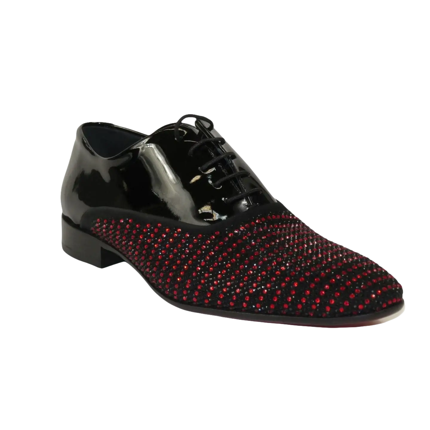 Men's GENIO Patent Leather, Red Sole Shoes Turkey 120198641 Black Red Stones