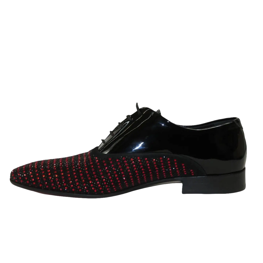 Men's GENIO Patent Leather, Red Sole Shoes Turkey 120198641 Black Red Stones