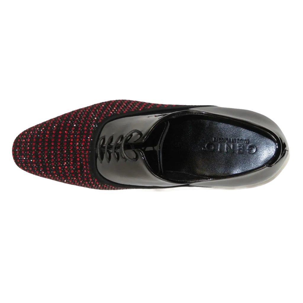 Men's GENIO Patent Leather, Red Sole Shoes Turkey 120198641 Black Red Stones