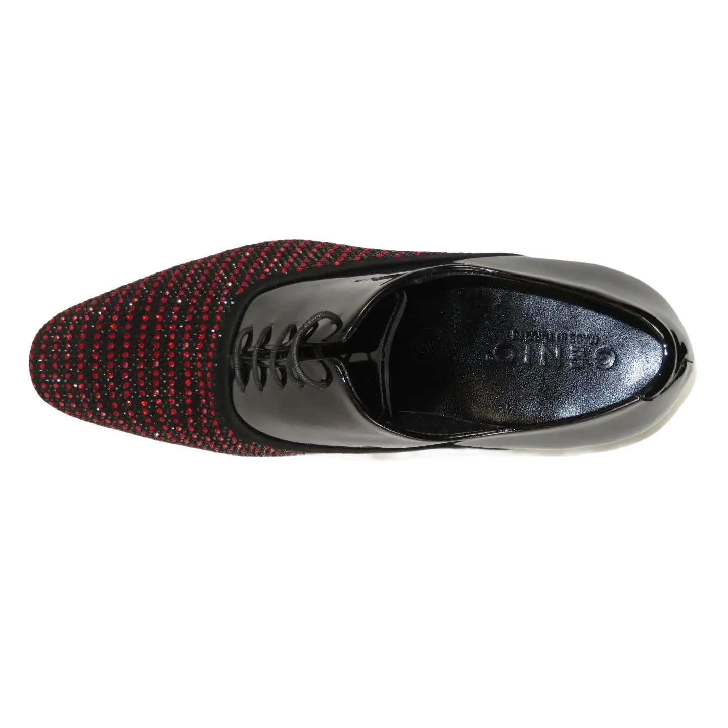 Men's GENIO Patent Leather, Red Sole Shoes Turkey 120198641 Black Red Stones