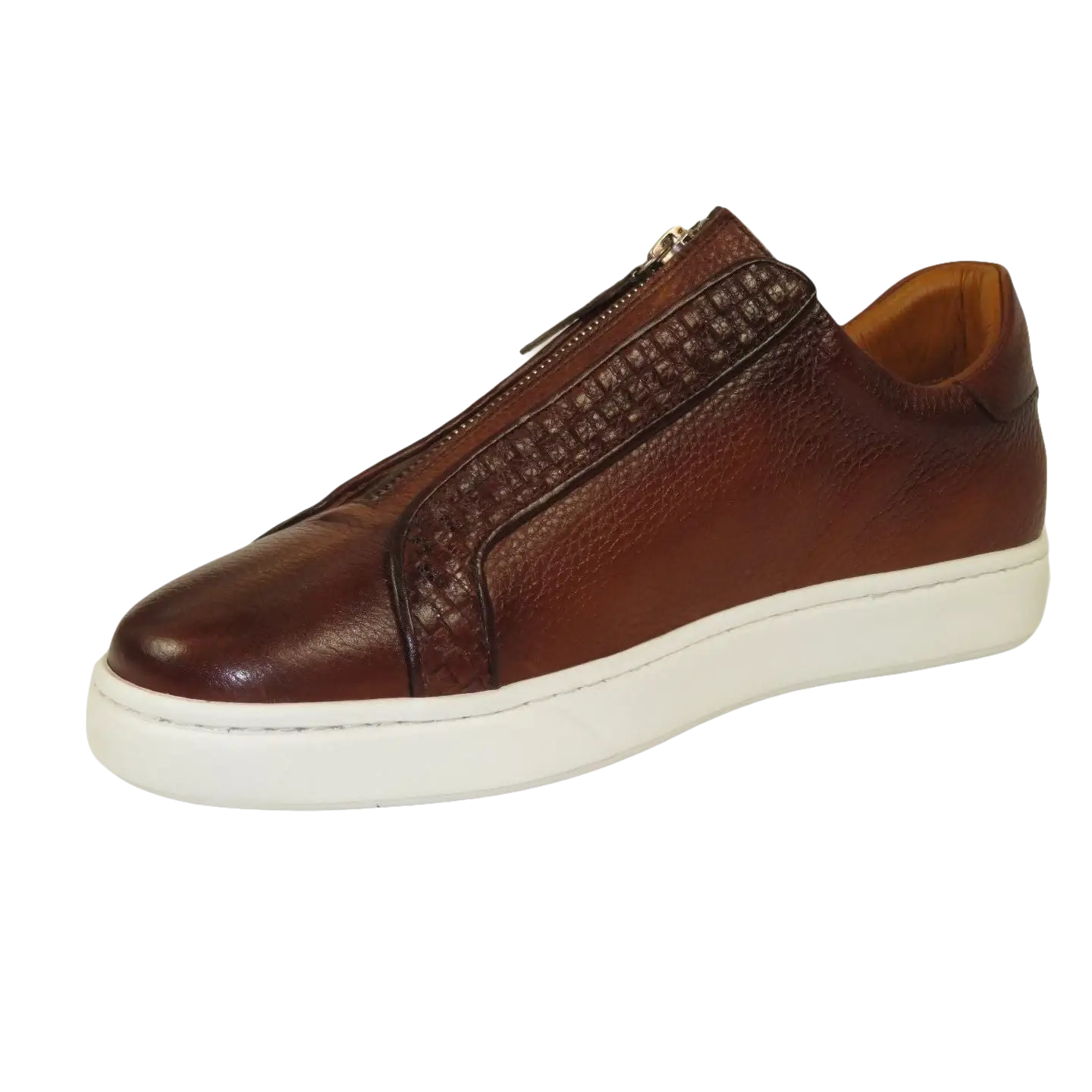 Men's Shoes GENIO Turkey Casual Dress Leather Braided 120198805 Cognac