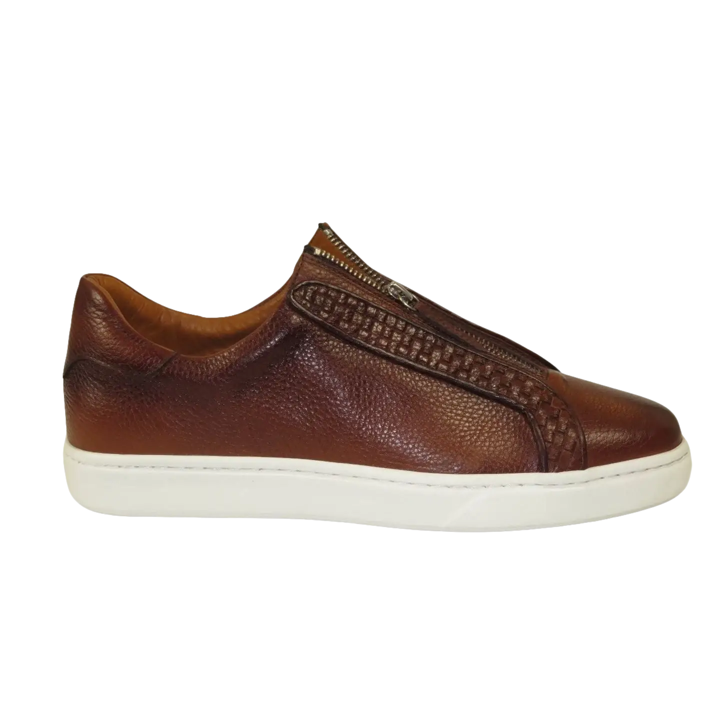 Men's Shoes GENIO Turkey Casual Dress Leather Braided 120198805 Cognac
