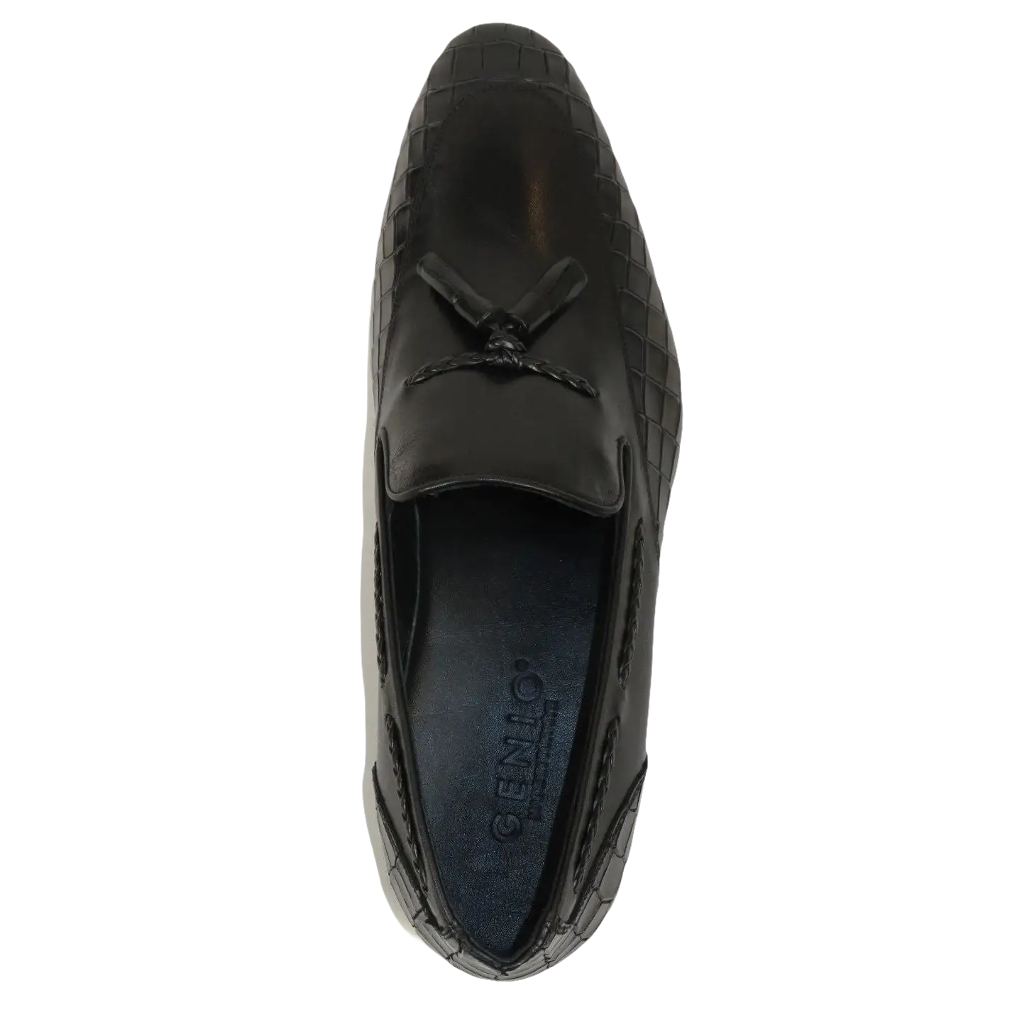 Men's GENIO Genuine Crocodile Embossed Leather Shoes Turkey 120371164 Black
