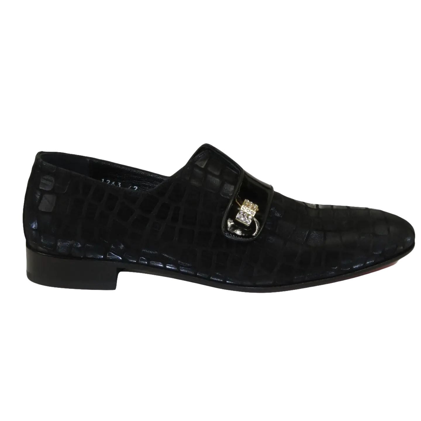 Men's GENIO Patent Suede Leather, Red Sole Shoes Turkey 120371263 Black