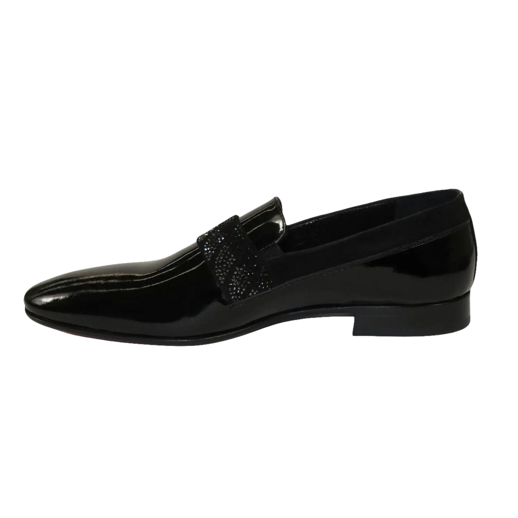 Men's GENIO Patent Leather Red Sole Shoes Formal 120371275 Black Stones