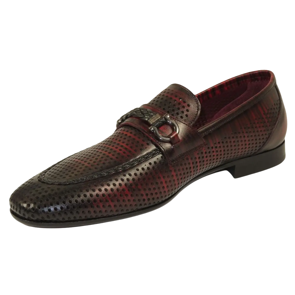 Men's GENIO Genuine Leather Upper And Sole Dress Shoes Turkey 120371356 Burgundy