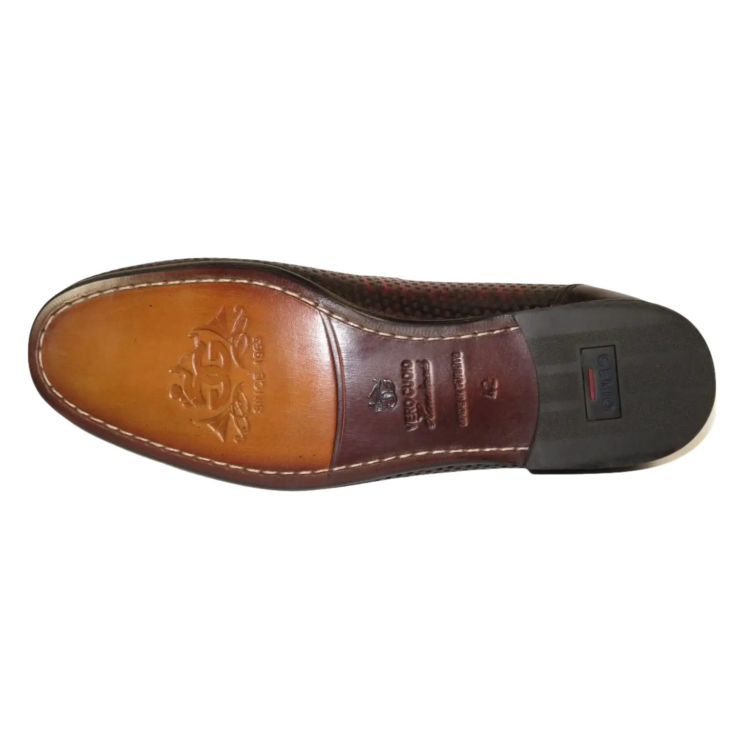 Men's GENIO Genuine Leather Upper And Sole Dress Shoes Turkey 120371356 Burgundy