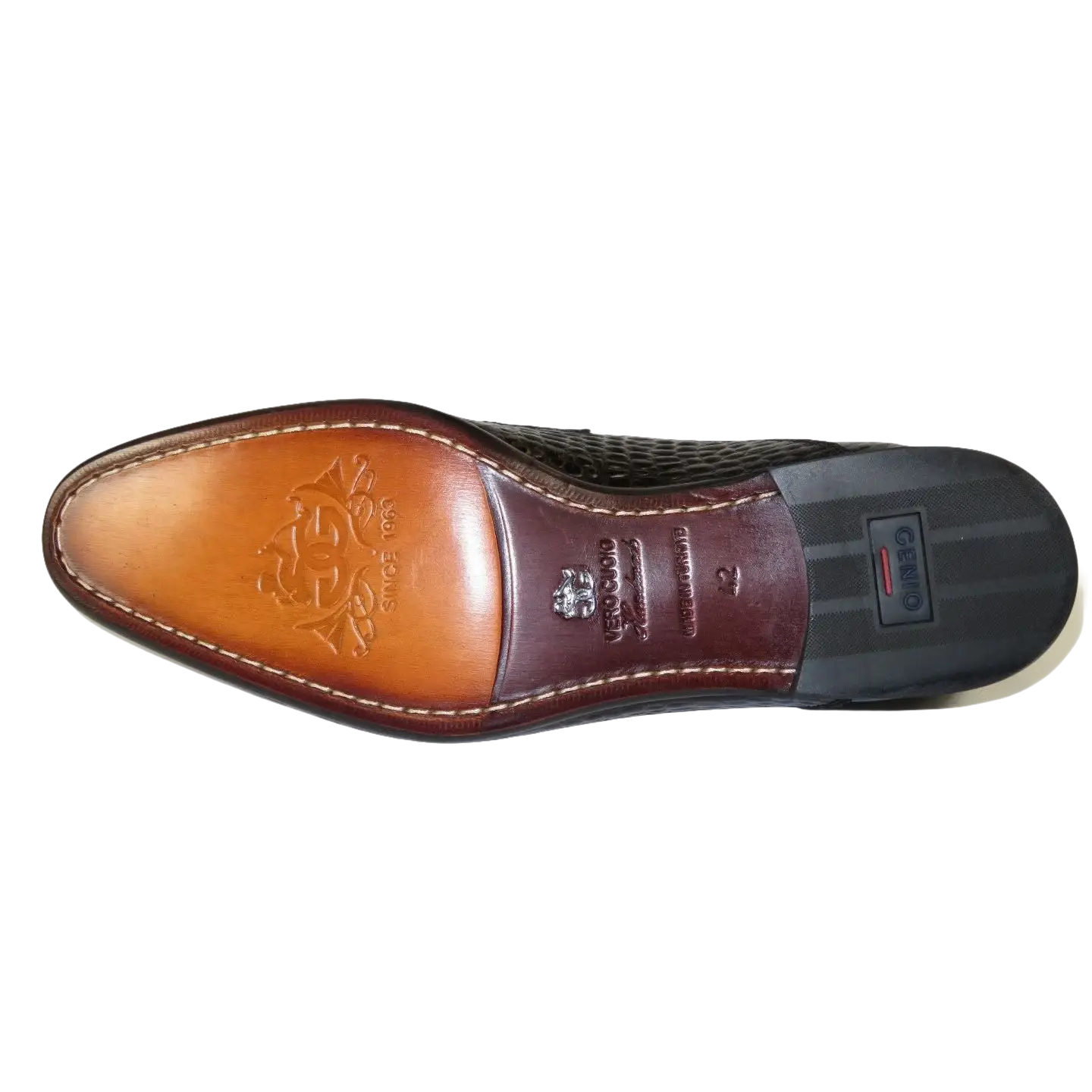 Men's GENIO Genuine Crocodile Embossed Leather Shoes Turkey 120371618 Black