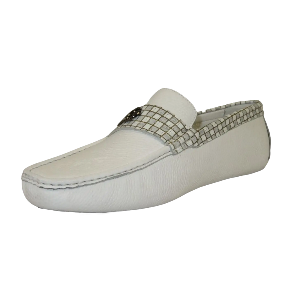 Men's Driving Shoes GENIO Turkey Casual Dress Genuine Leather 120580346 White