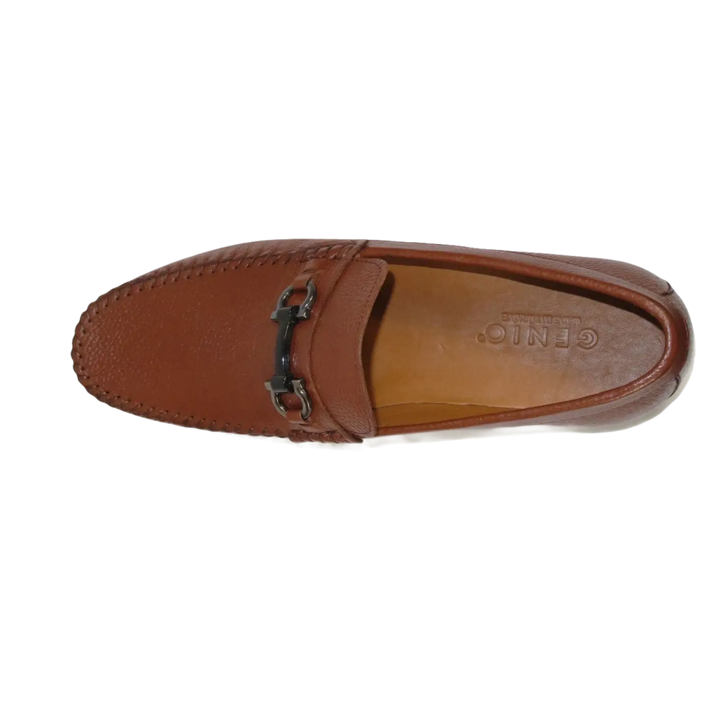 Men's Driving Shoes GENIO Turkey Casual Dress Genuine Leather 120741706 Cognac