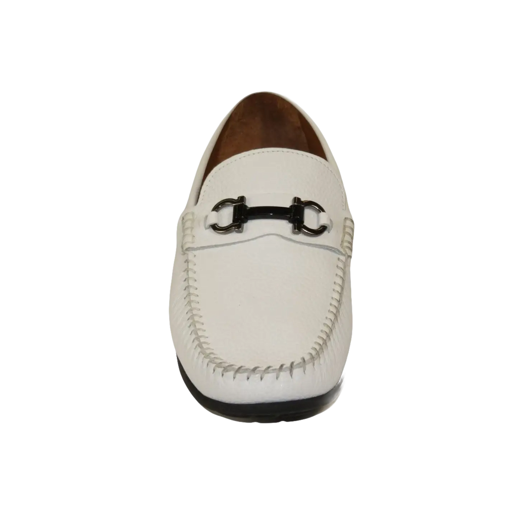 Men's Driving Shoes GENIO Turkey Casual Dress Genuine Leather 120741706 White