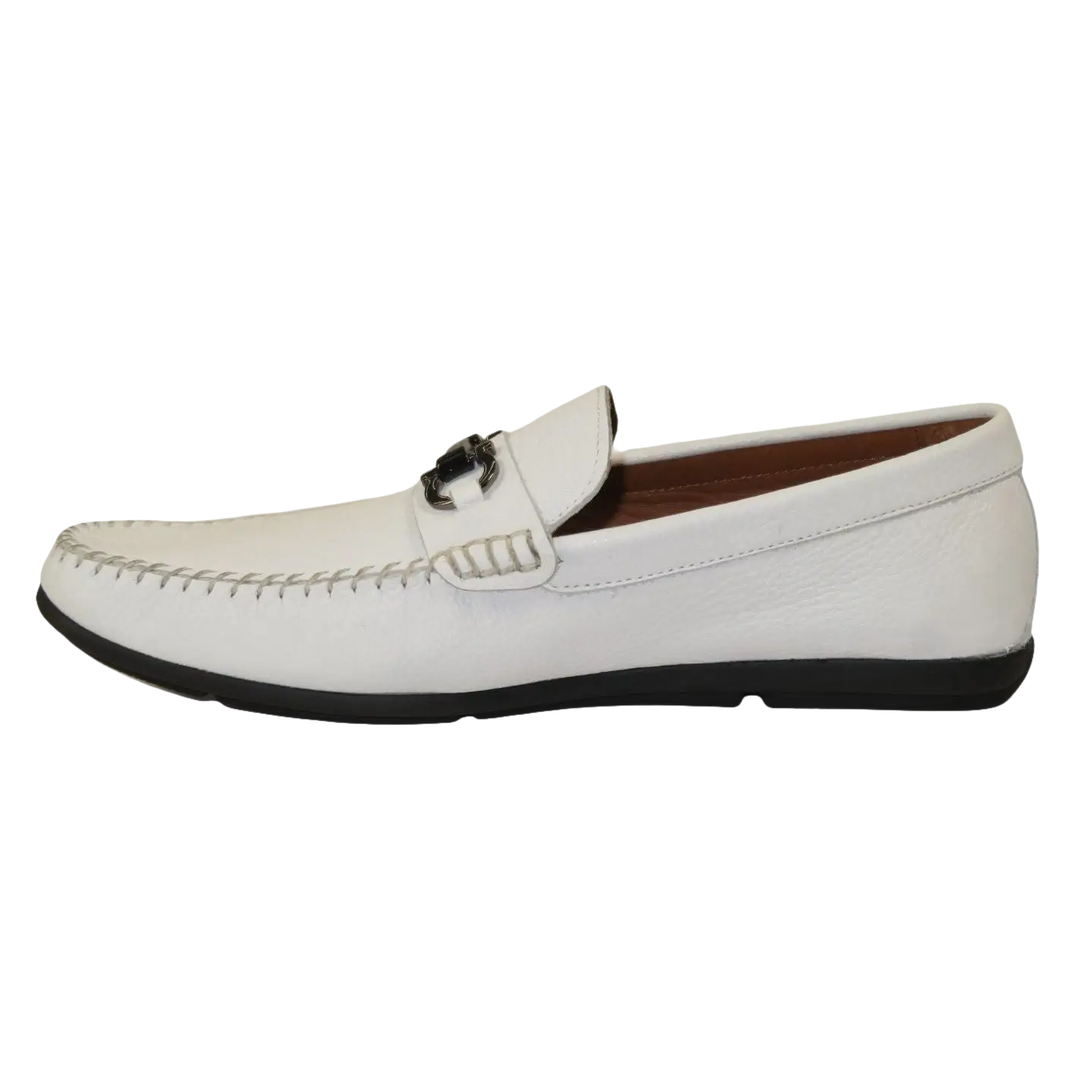Men's Driving Shoes GENIO Turkey Casual Dress Genuine Leather 120741706 White