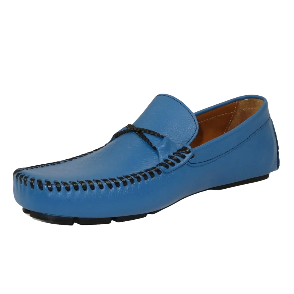 Men's Driving Shoes GENIO Turkey Casual Dress Genuine Leather 120747871 Blue