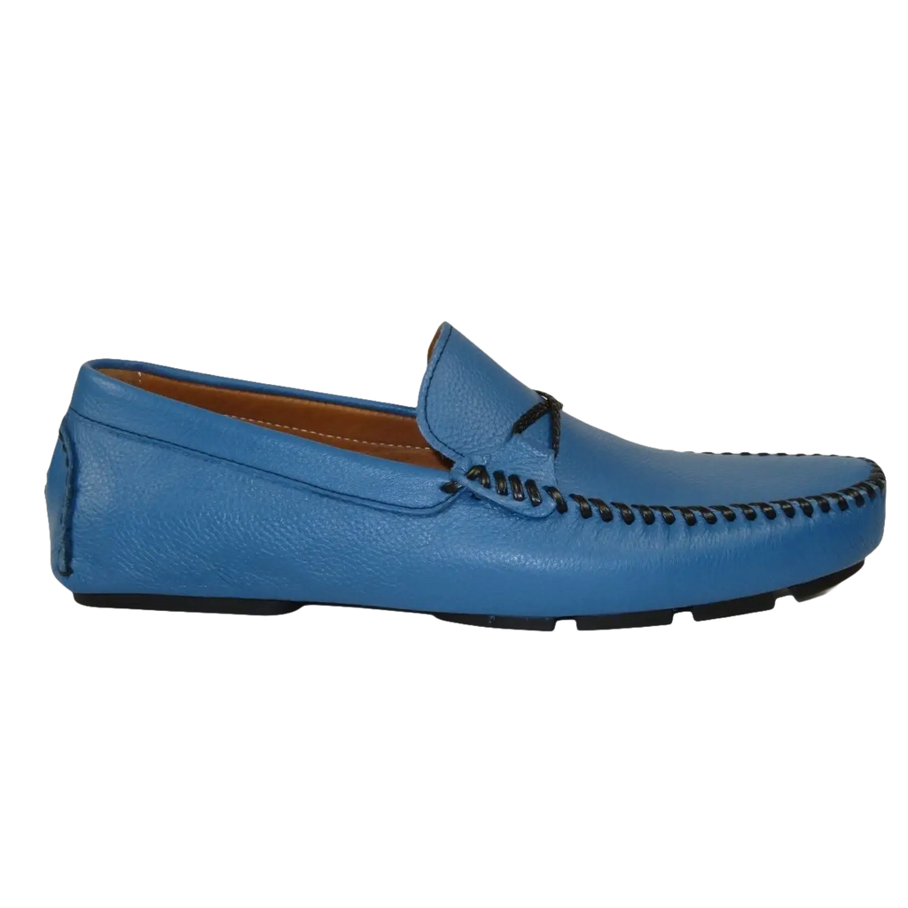 Men's Driving Shoes GENIO Turkey Casual Dress Genuine Leather 120747871 Blue