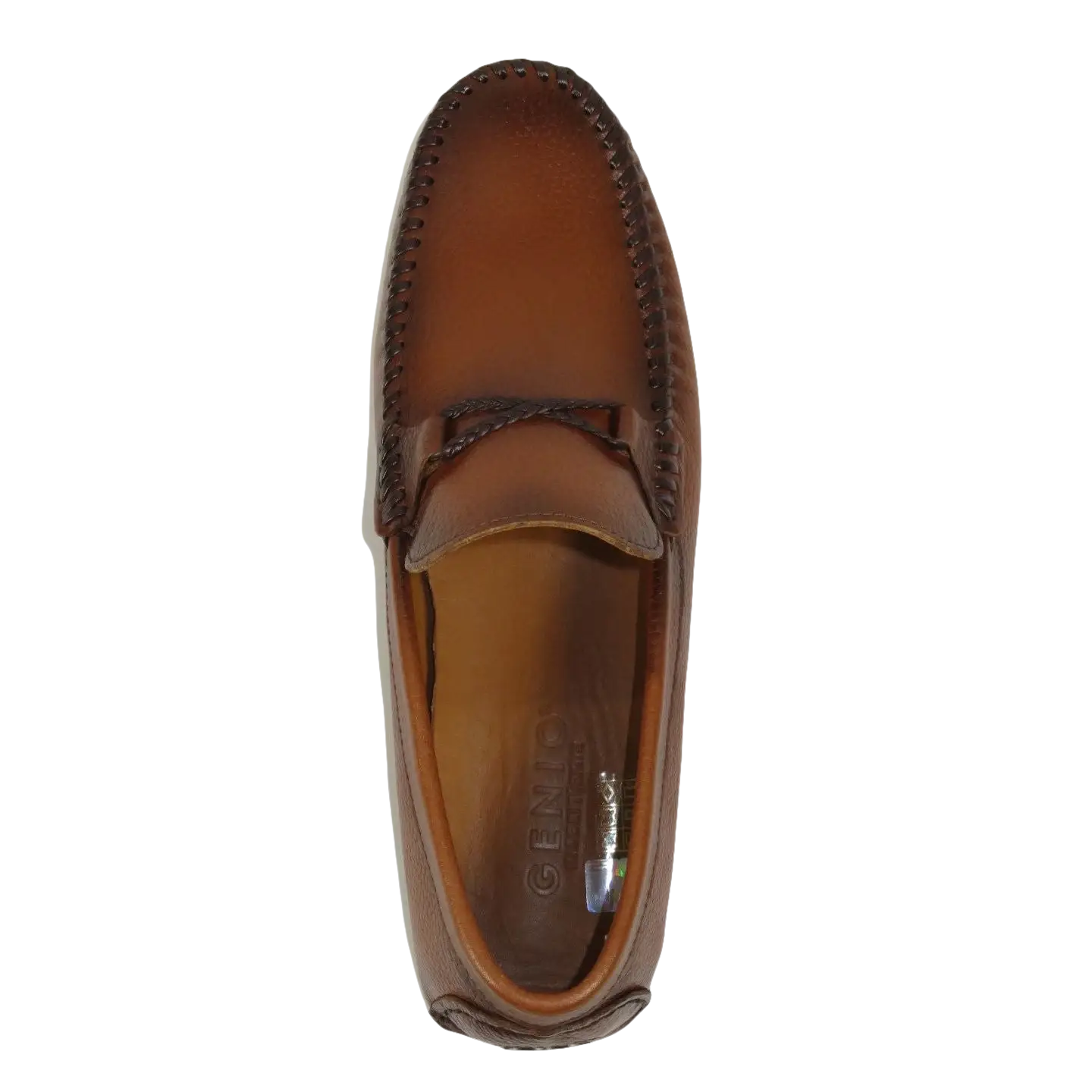 Men's Driving Shoes GENIO Turkey Casual Dress Genuine Leather 120747871 Cognac