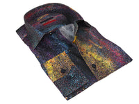 Men's AVM Crystal Digital Sparks Shirt Cotton Turkey Slim Fit 13985-01 Multi