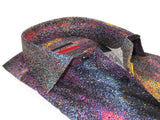 Men's AVM Crystal Digital Sparks Shirt Cotton Turkey Slim Fit 13985-01 Multi