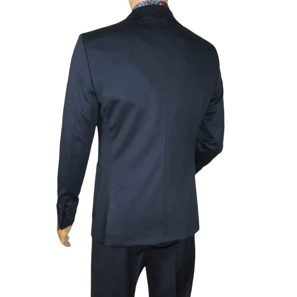 Men's MONO Turkey Casual Dress Jacket Patch Pockets Thick Cotton 1557-002 Navy