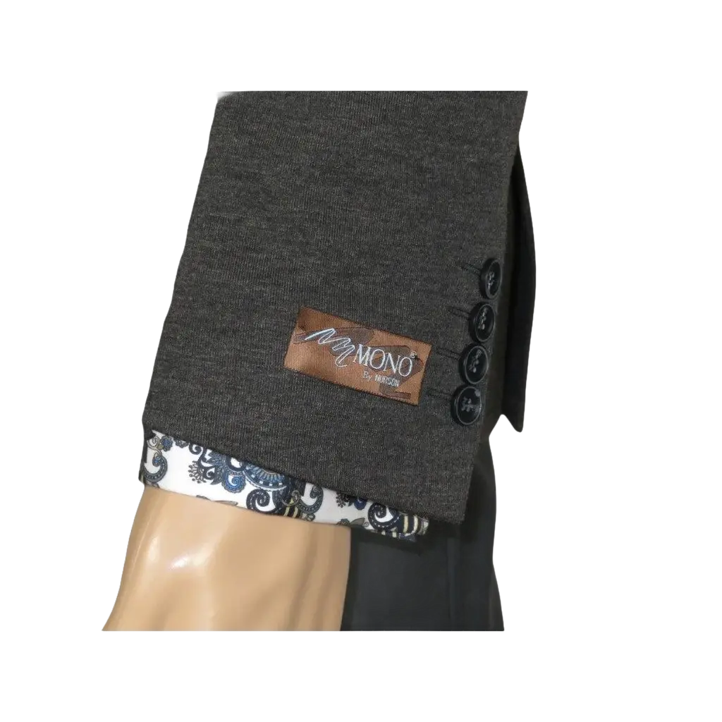 Men's MONO Turkey Jacket Patch Pockets Thick Cotton 1557-03 Charcoal