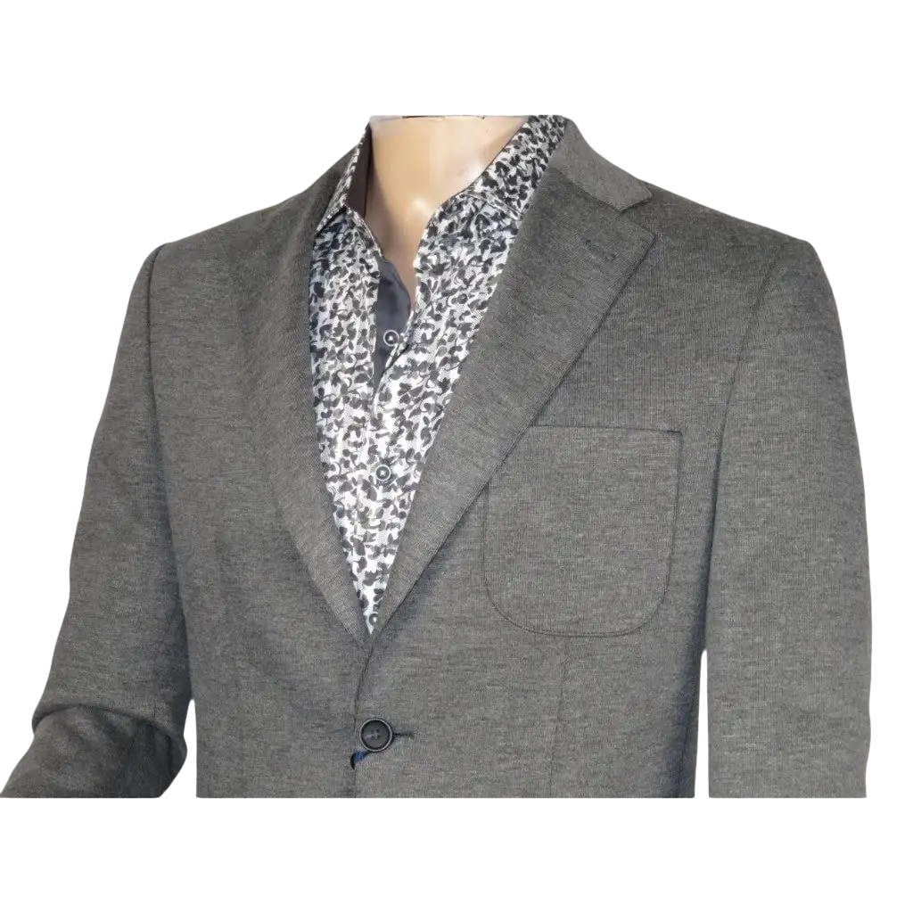 Men's MONO Turkey Casual Dress Jacket Patch Pockets Thick Cotton 1557-04 Gray