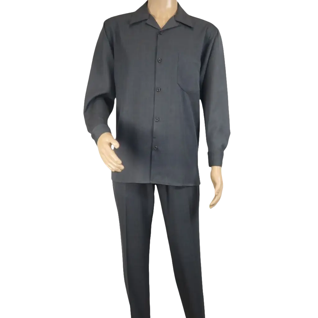 Men's MONTIQUE Two Piece Set Walking Leisure Suit Long Sleeves 1641 Gray