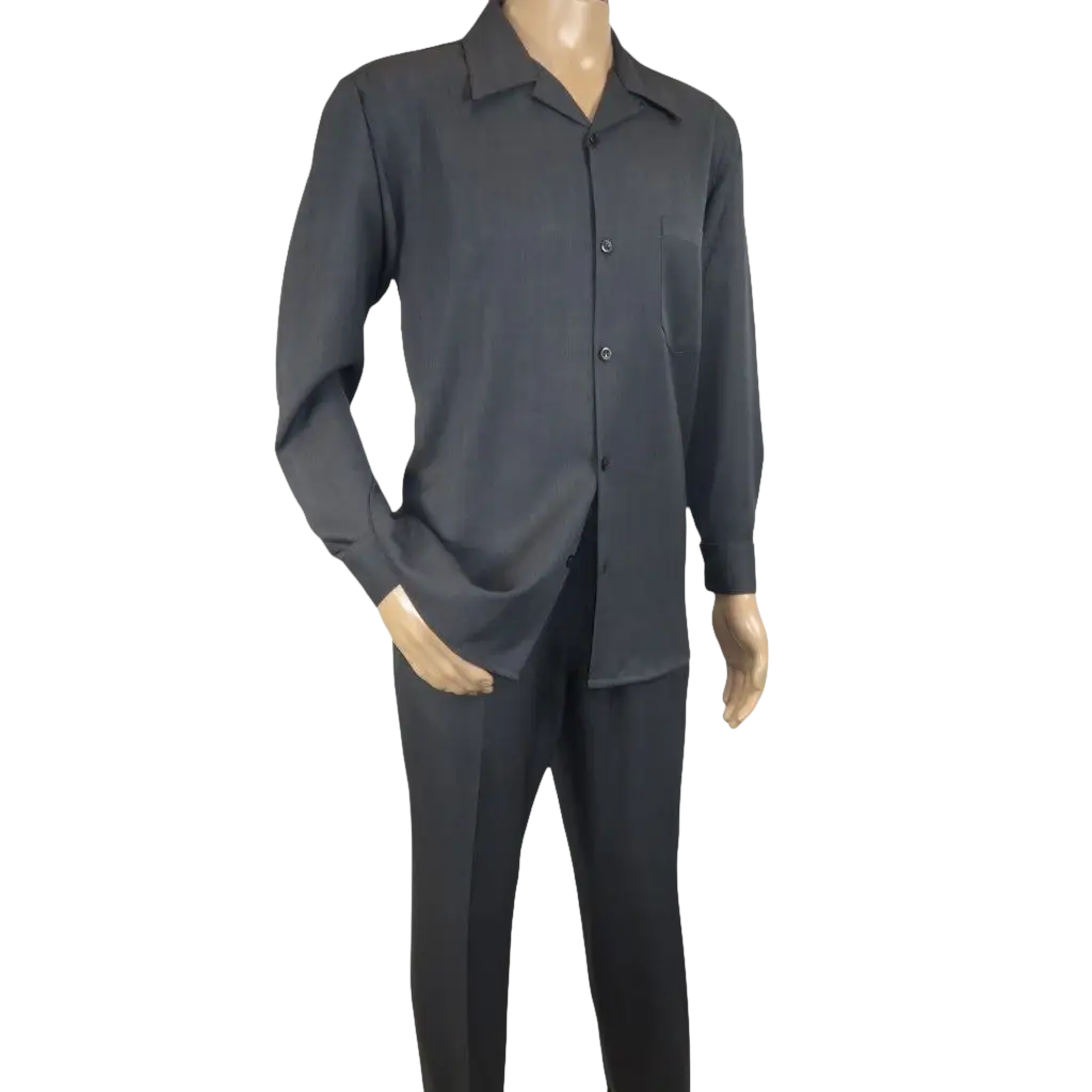 Men's MONTIQUE Two Piece Set Walking Leisure Suit Long Sleeves 1641 Gray