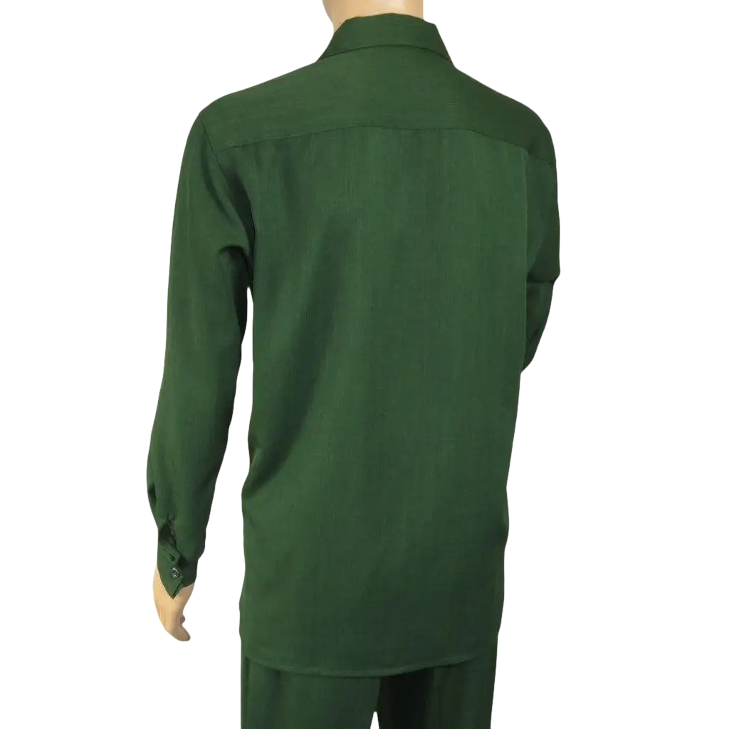 Men's MONTIQUE Two Piece Set Walking Leisure Suit Long Sleeves 1641 H. Green