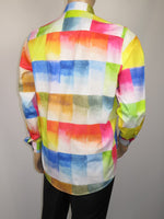 Men's AVM Rhine Stone Digital Print Shirt Cotton Turkey Slim Fit 19419-01 Multi