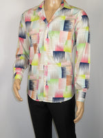 Men's AVM Rhine Stone Digital Print Shirt Cotton Turkey Slim Fit 19590-01 Multi