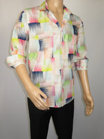 Men's AVM Rhine Stone Digital Print Shirt Cotton Turkey Slim Fit 19590-01 Multi