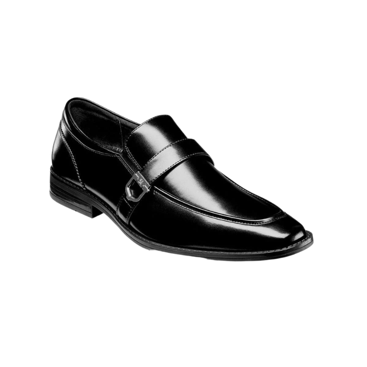 Stacy Adams Kester Moc Toe Ornament Slip On Shoes Black 20195-001