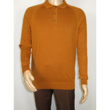 Men's Sweater Knit By BRANGO Turkey Polo Neck Cotton Blend 21220 Mustard