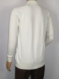 Men's Sweater Knit By BRANGO Turkey Polo Neck Cotton Blend 21228 White