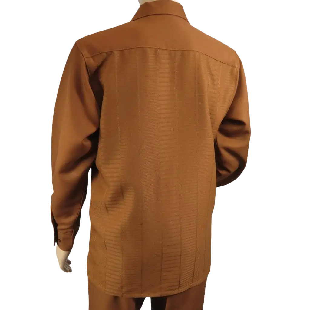 Men's MONTIQUE Two Piece Set Walking Leisure Suit 2372 Cognac Tone on Tone
