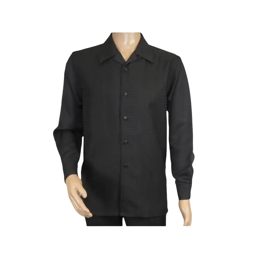 Men's MONTIQUE Two Piece Set Walking Leisure Suit 2372 Black Tone on Tone