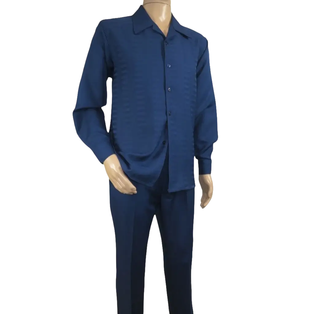 Men's MONTIQUE Two Piece Set Walking Leisure Suit 2391 Navy Tone on Tone