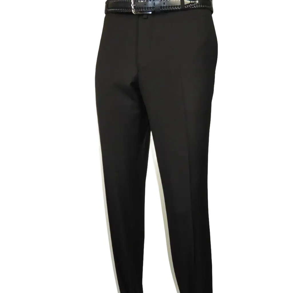 Men's MONO Turkey Slacks 100% Wool Plain Front Regular Fit 2501-01 Black