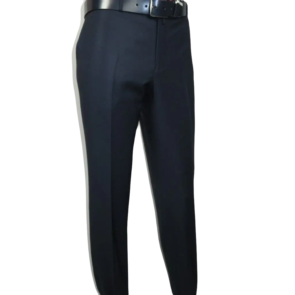 Men's MONO Turkey Slacks 100% Wool Plain Front Regular Fit 2501-02 Navy Blue